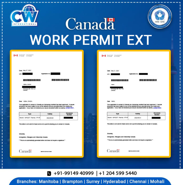 Work Permit ext approval Letter CW international