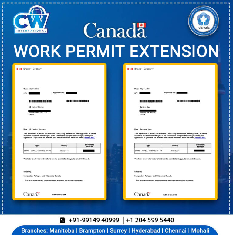 Work Permit ext approval Letter CW international