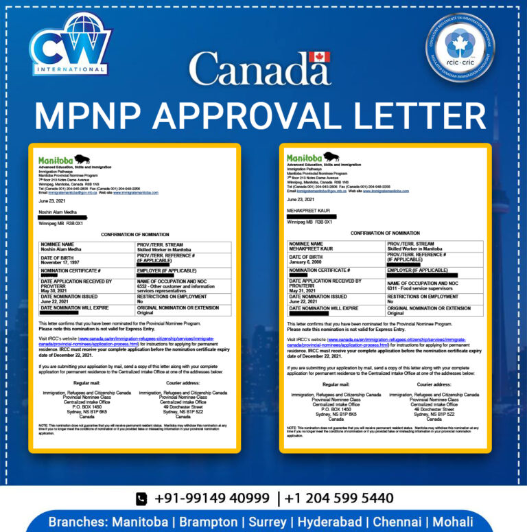 MPNP approval Letter CW international