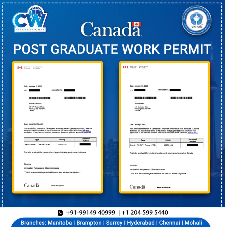 Post Graduate Work Permit Canada approval