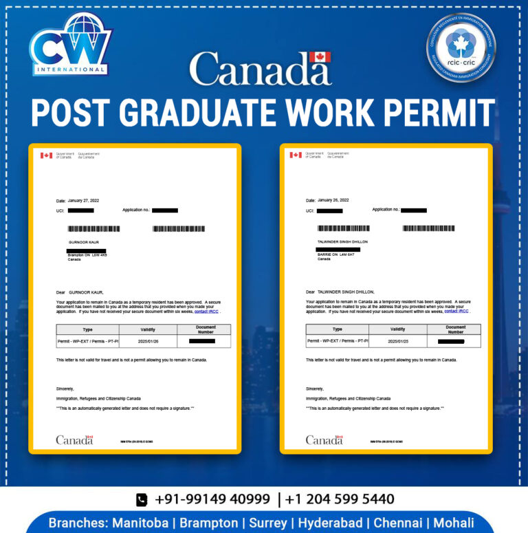 Post Graduate Work Permit Canada approval