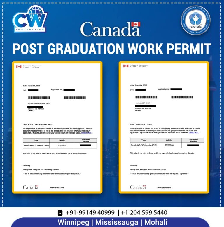 Post graduation Work permit Canada approval