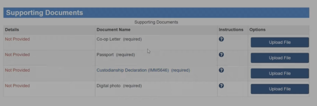 co op work permit apply step 11