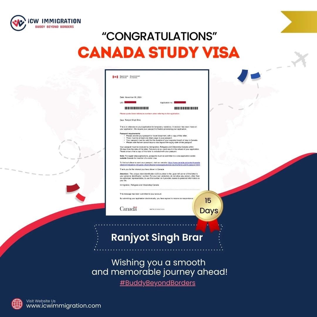 ranjyot singh brar canada study visa approved